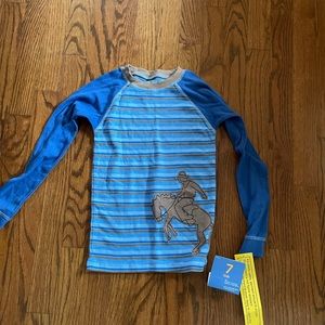 Boys pajama top rodeo horse theme long sleeve  size 7